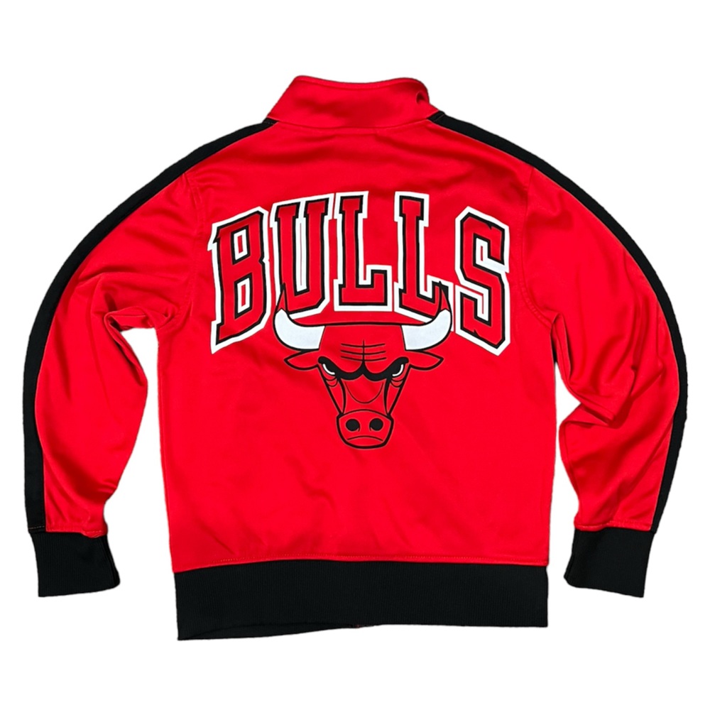 Vintage Chicago Bulls Jacket Red Track NBA Full Zip Long Sleeve Youth size 8